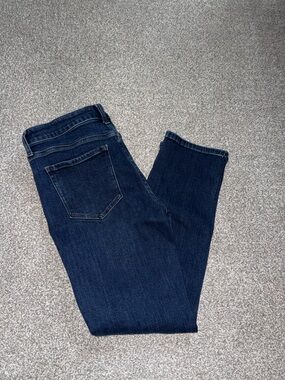 Quince Women's Straight Leg Jeans in Dark Blue Denim